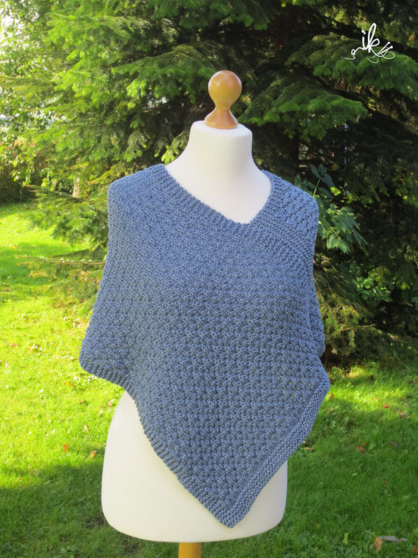 Strickanleitung Poncho Blue Jeans